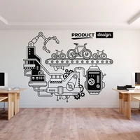 removeable office decor art wall decal office product design vinyl wall sticker study room decoration diy mural decals3922