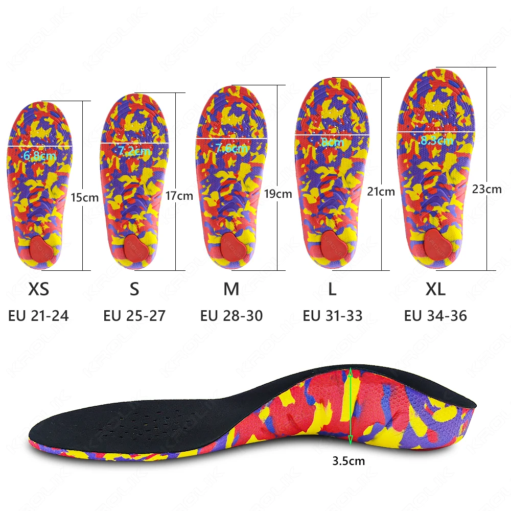 Orthopedic Insoles Kid  Orthotics Flat Foot Health Sole Pad for Shoes Insert Children Arch Support Insoles for Plantar Fasciitis images - 6