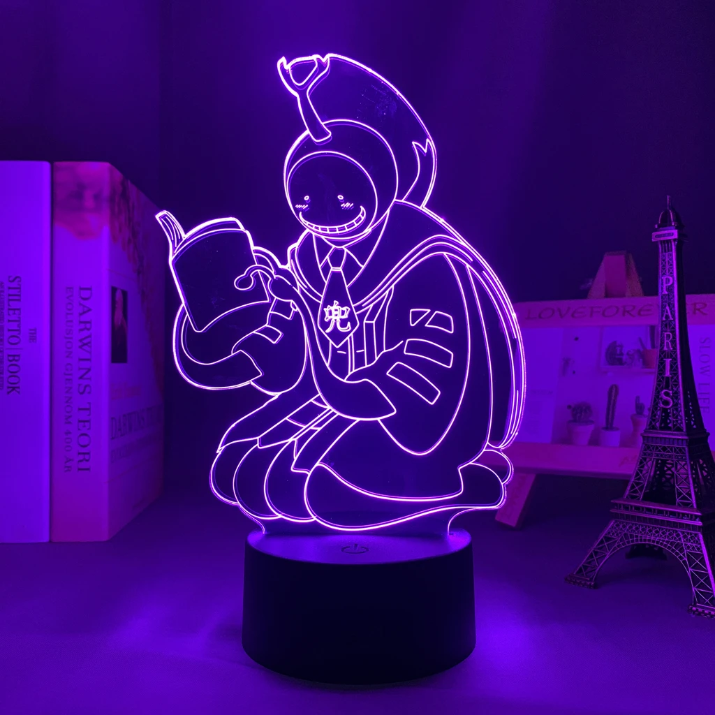 

Anime Led Light Koro Sensei Quest for Bedroom Decor Birthday Gift Nightlight Manga Assassination Classroom Night Lamp Bedside