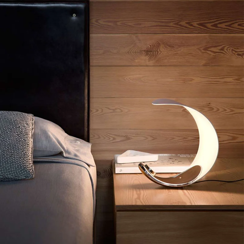 

Italy Replica Dimmable Touch Bedroom Bedside LED Table Lamp Modern Interior Design Home Decor Living Room Sofa Moon Desk Light