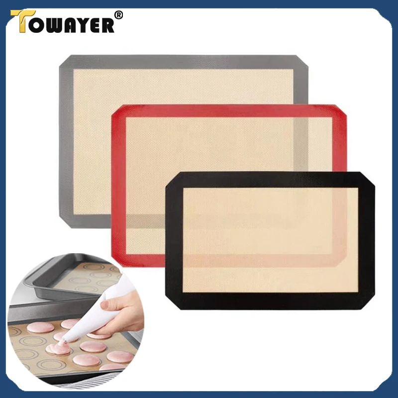 

Silicone Baking Mat Cookie Pad Rolling Dough Baking Gadget Non-Stick Cake Bakeware Oven Bread Macaron Pastry Tools For Kitchen