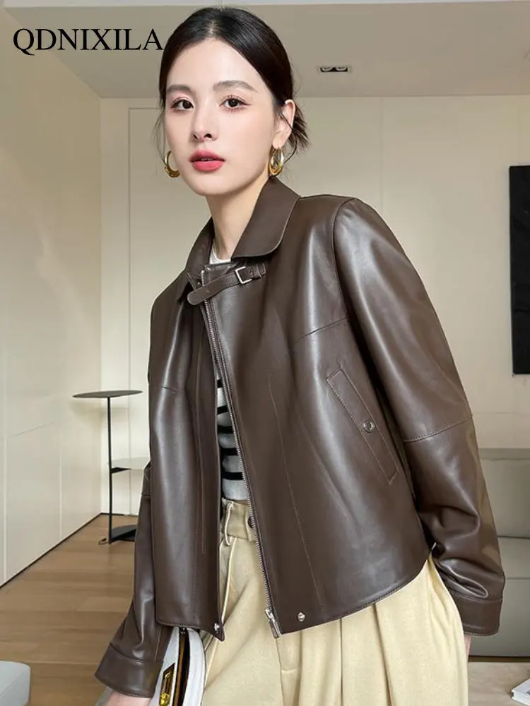 Leather Jacket Women Jackets for Women 2023 New Outerwear Short Jacket High Imitation Sheepskin Casual Spring Jacket Women Coat