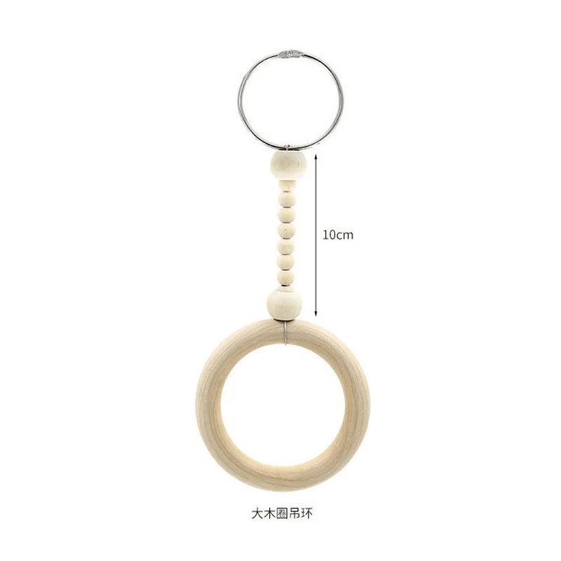 

Clothing store wooden circle log ring multi-functional solid wood wooden circle hook ring jeans silk scarf tie accessories