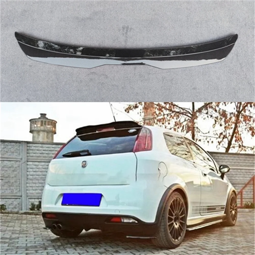 

Задний спойлер для FIAT GRANDE PUNTO ABARTH 2007 2008 2009 2010 глянцевый черный спойлер из АБС-пластика крыши хэтчбека