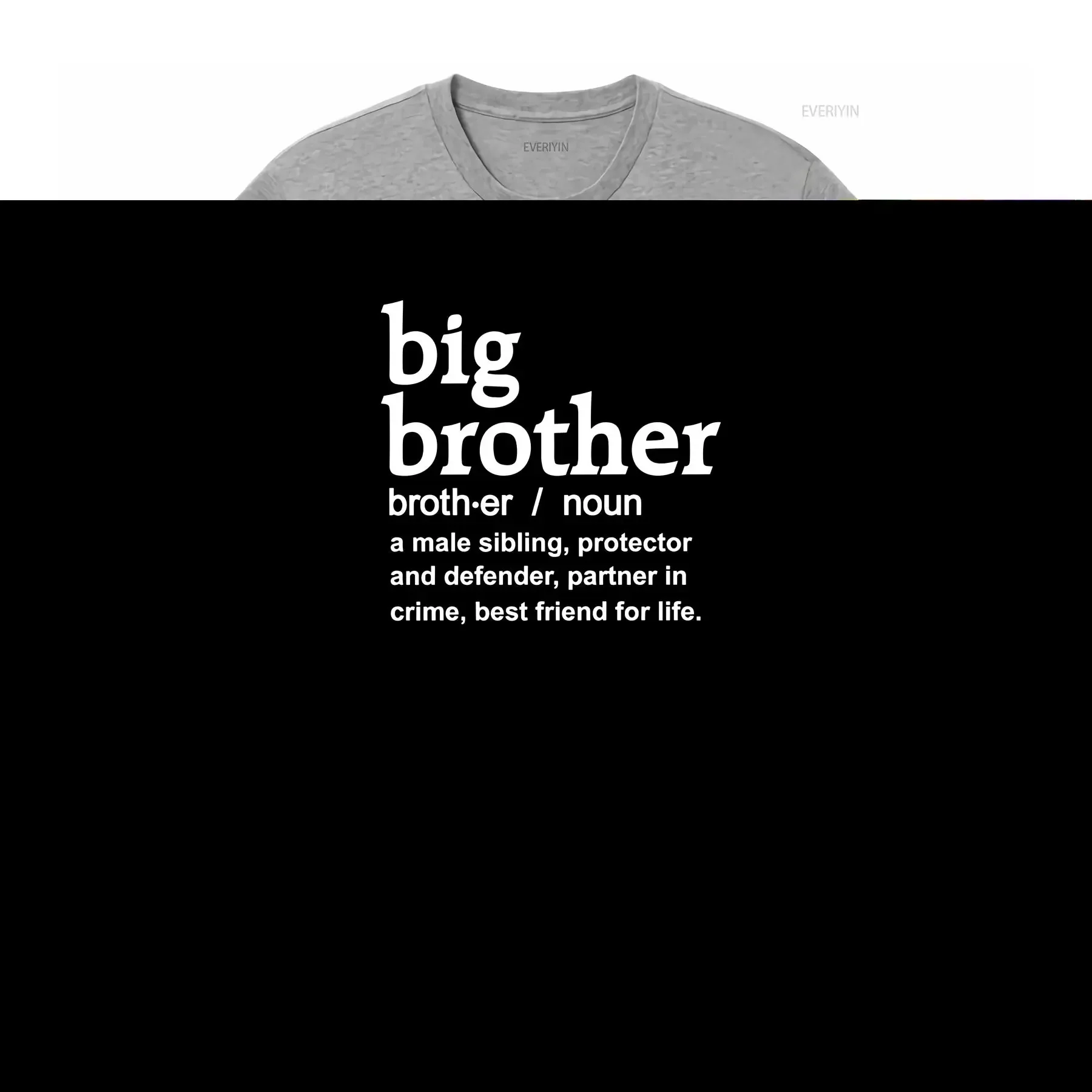 Фото Футболка Big Brother для объявления о беременности, винтажная, с эффектом потертости, для повседневной носки, дизайнерская одежда №4