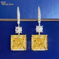 wong rain 100 925 sterling silver crushed ice cut created moissanite gemstone wedding party dangle earrings fine jewelry gifts