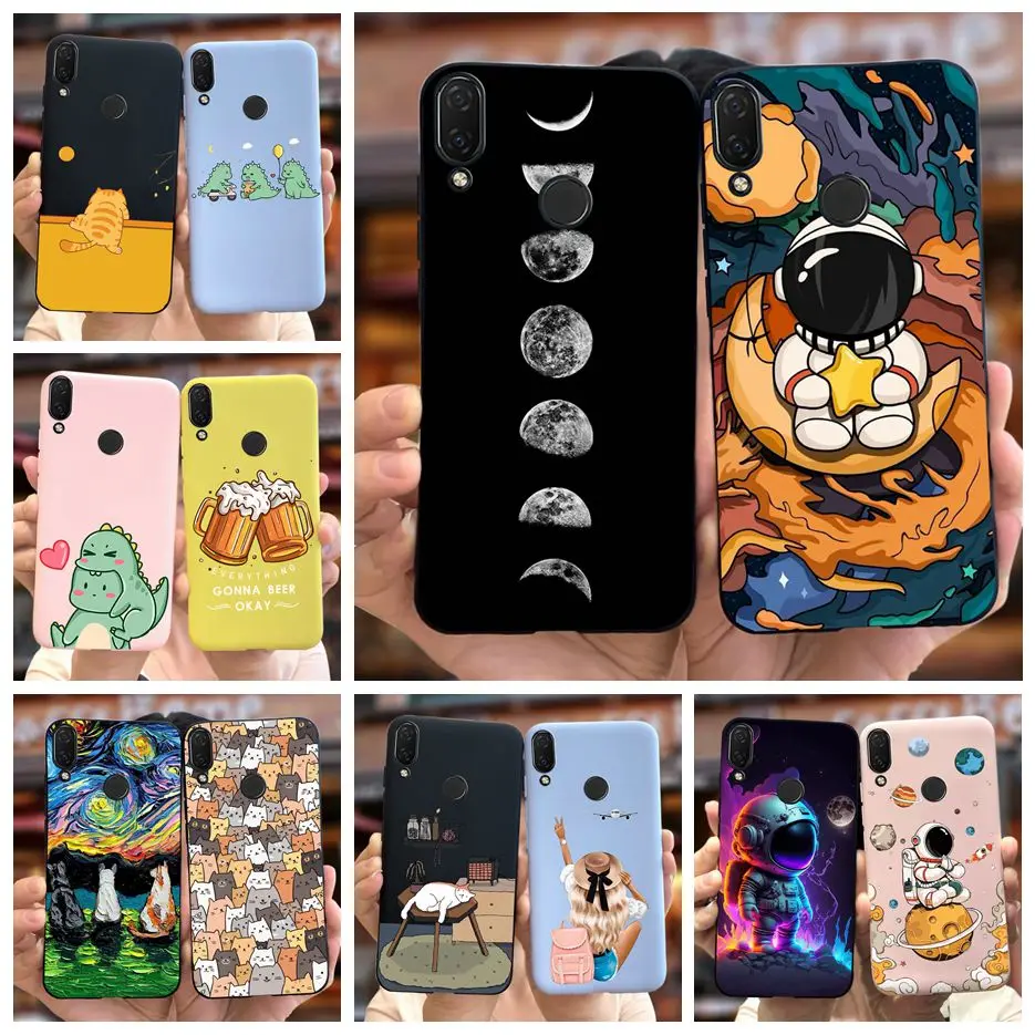 Чехол для Huawei Nova 3i, задняя крышка с милыми астронавтами, мягкий силиконовый чехол для телефона Huawei P Smart Plus 2018 Nova3i, чехлы, бампер