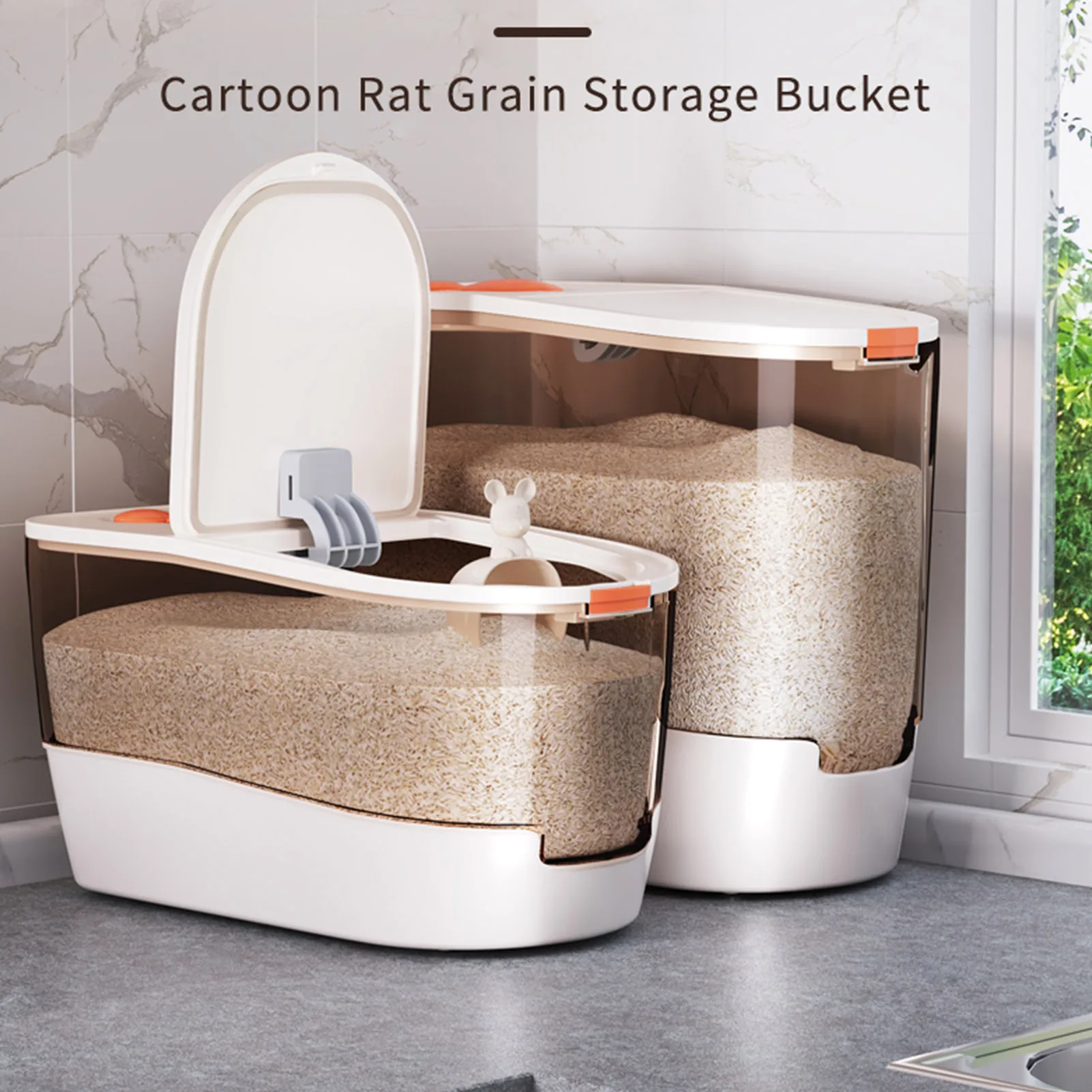 

Контейнер для хранения риса, технические контейнеры, герметичный диспенсер для сухих продуктов с защитой от насекомых для кольца для запеч...