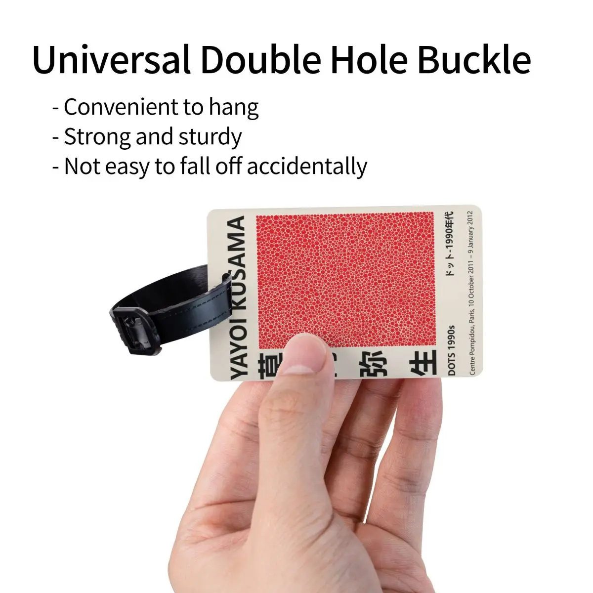 Багажная бирка Yayoi Kusama с красными точками на заказ для чемоданов милая