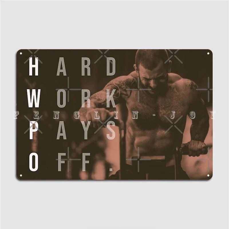 Коврик Fraser Crossfit Hard Work Pays Off Hwpo Металлическая табличка Плакат Клуб Паб Гараж
