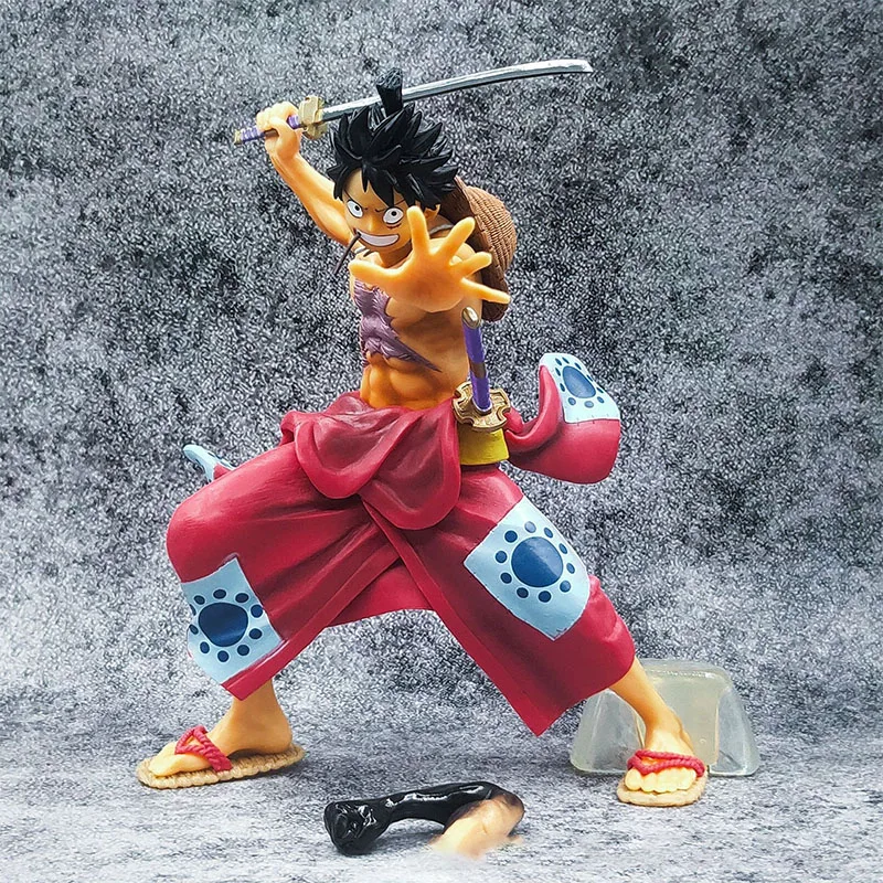 

Bandai One Piece Аниме Luffy And No Country моделирующая экшн-фигурка сменная высококачественная коллекционная статуя игрушки 23 см