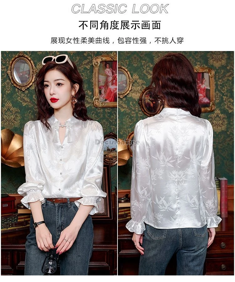 Новинка 2024 винтажный Модный костюм Тан в китайском стиле элегантный топ с