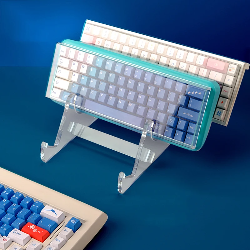 

Прозрачный держатель для клавиатуры, подставка для клавиатуры, витрина для трех клавиатур, органайзер для дома и офиса