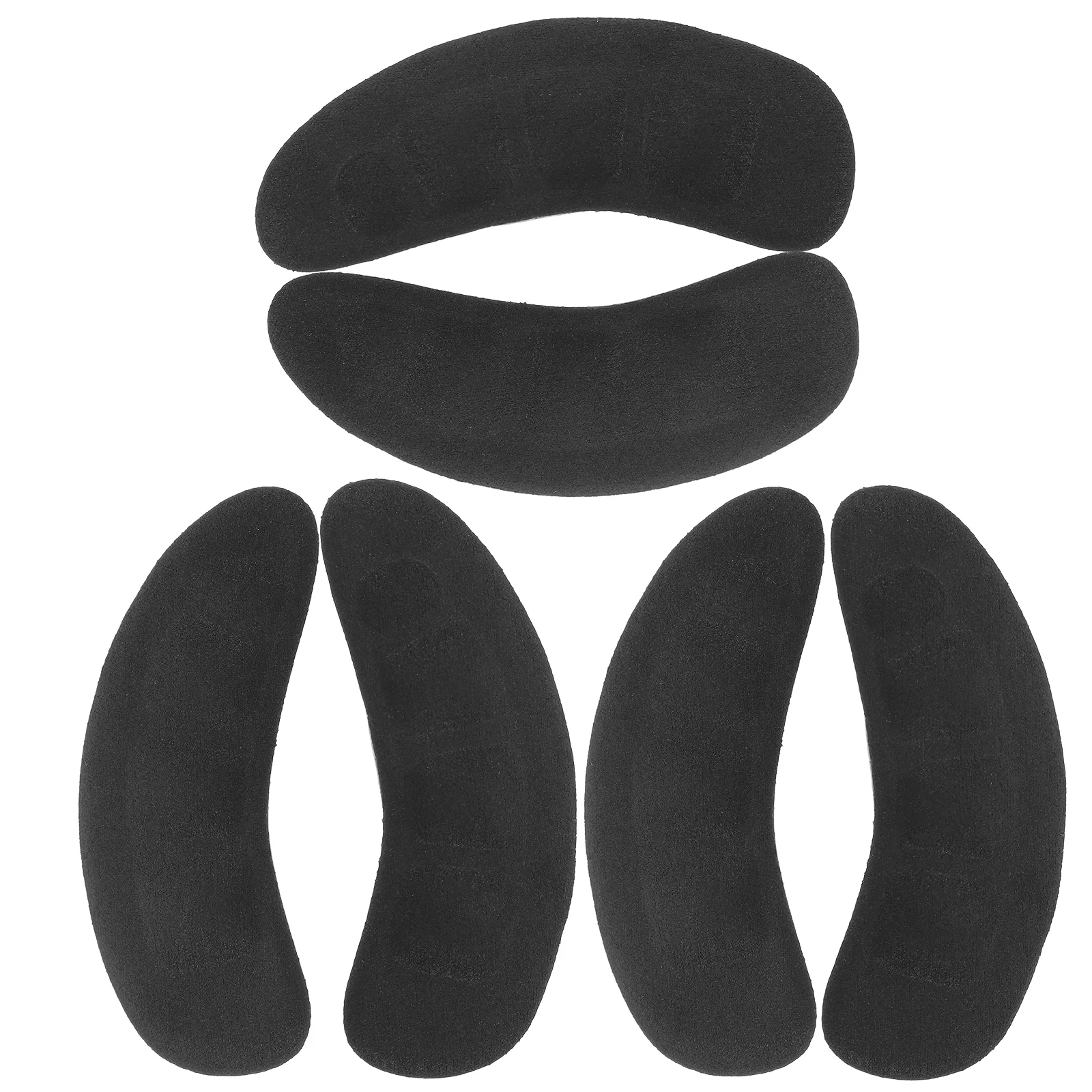 

3 Pairs Clear High Heels Anti-wear Stickers High Heels Absorb Sweat 8.5x2.6cm Black Flannel Miss
