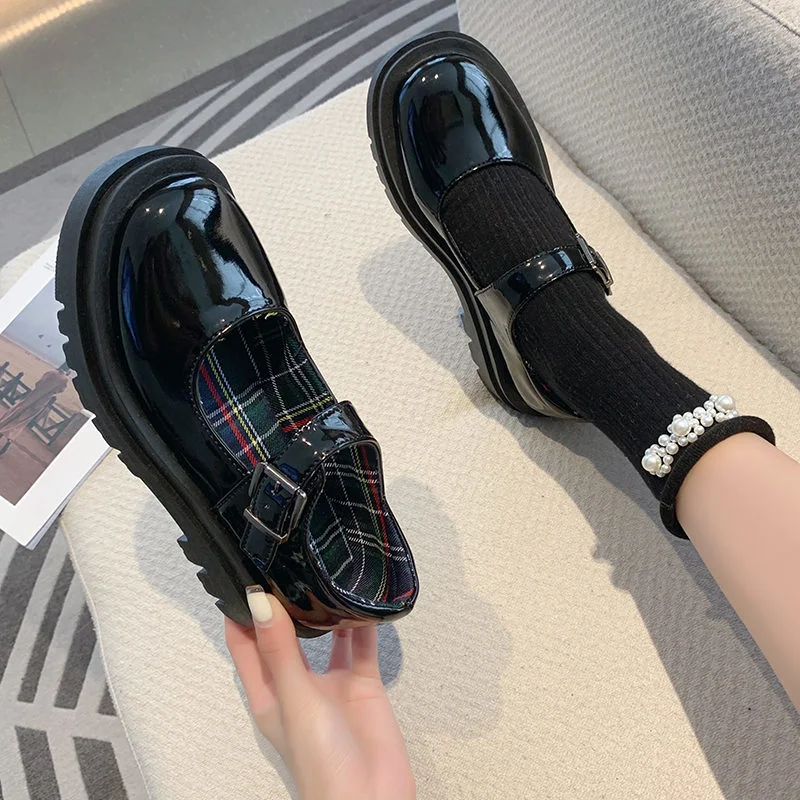 

white Mary Jane Shoes for Women 2022Autumn Chunky Platform Ankle Strap Pumps Woman Thick Bottom Lolita Shoes cute Harajuku shoes
