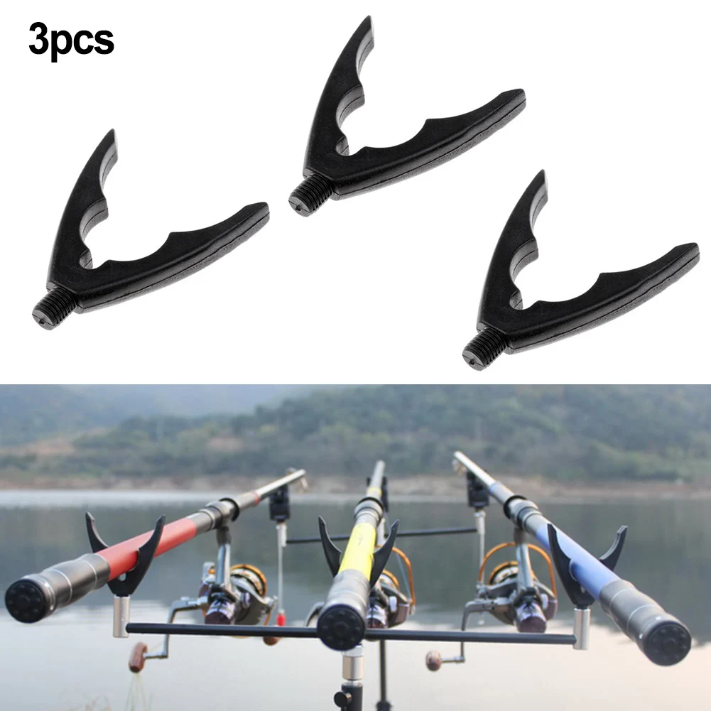 

3 Pieces Fishing Rod Holder Head V-Shaped Fishing Rod Rest Gripper Pole Holder Bracket Carp Fishing Accessories Pesca Tackle