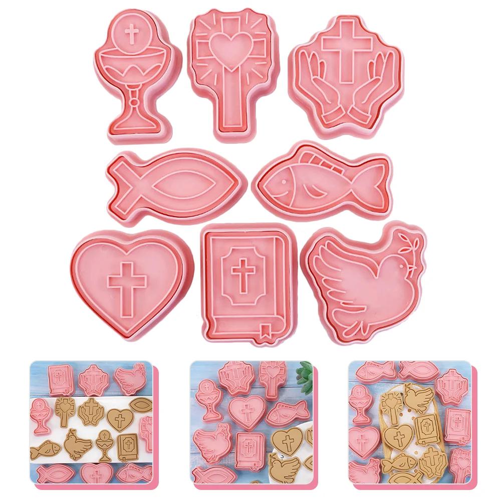 

8pcs Cookie Press Molds Cookie Mold Easter Cookie Mold Cookie Mold Tool Supplies