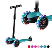 new design three led wheel kick scooter for kids adjustable height toddler scooter wholesale drop shopping