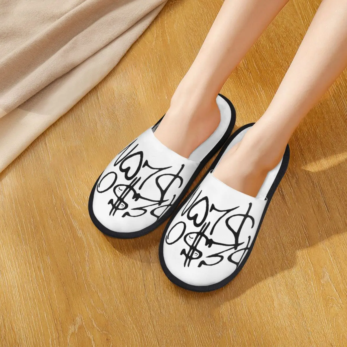 Тапочки домашние женские зимние хлопковые с логотипом pespluma Уютные Тапки из пены