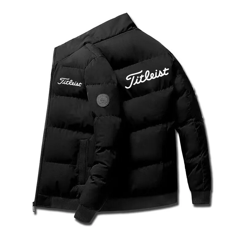 

2023 new men's warm coat jacket winter casual men's coat solid collar men windproof cotton-padded jacket men slim coat