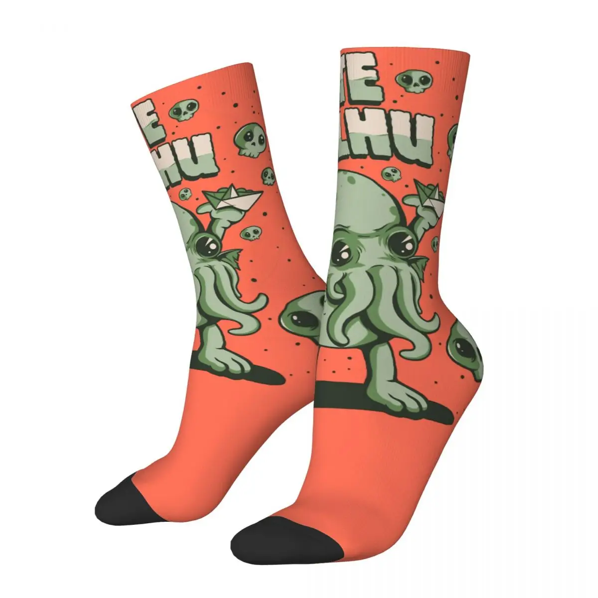 Hip Hop Retro Cute Crazy Men's Compression Socks Unisex Cthulhu Mythos Street Style Pattern Printed Funny Happy Crew Sock