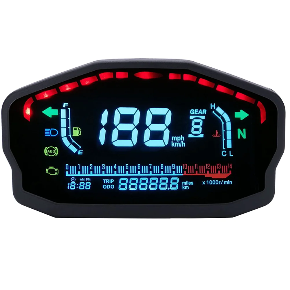 

Odometer Motorcycle Speedometer Motor Temperaturereplacement Tachometer Computerbike Gps Digital Display Lcd Gauge