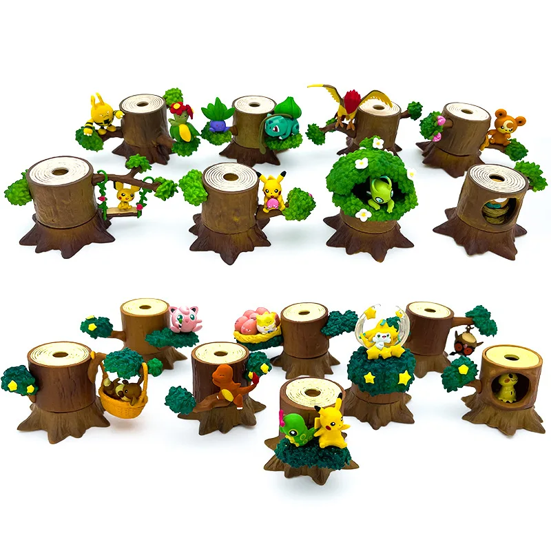 

Pokémon Pet Figure Pokémon Blind Box Tree Stump Fat Ding Little Fire Dragon Doll Ornament Toy Gift