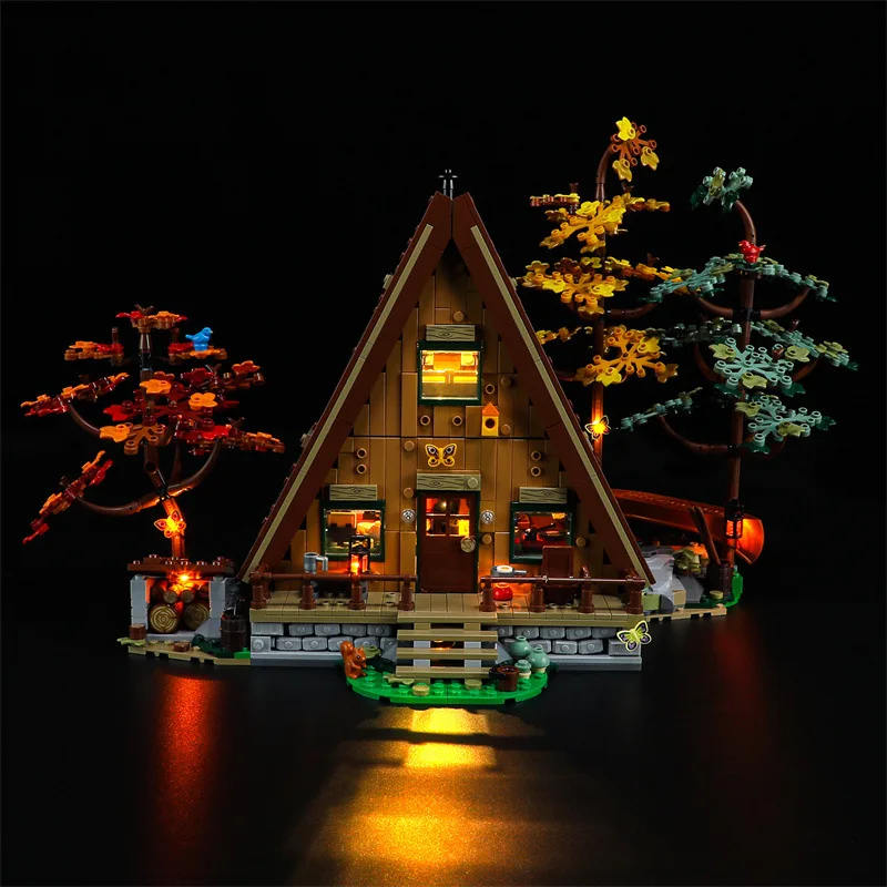 

WOBRICKS LED Light Kit for 21338 A-Frame Cabin Building Blocks Set (NOT Include the Model) Toys for Children Remote Control MOC
