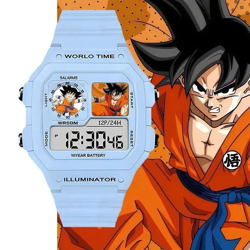 Часы Dragon Ball Vegeta, водонепроницаемые, противоударные, для мальчиков и девочек, спортивные, умные, цифровые, электронные, светодиодные, многофункциональные, с таймером, будильником (art.: 3920dac8689be) - 3920dac8689be