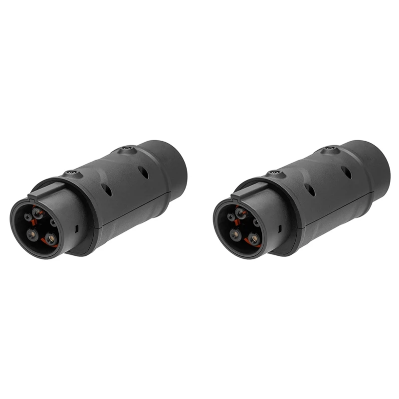 

2X SAE Adaptor IEC 62196 2 To J1772 Type 1 Electric Charging EV Vehicle Charger One Side Connector Charing Station 32A