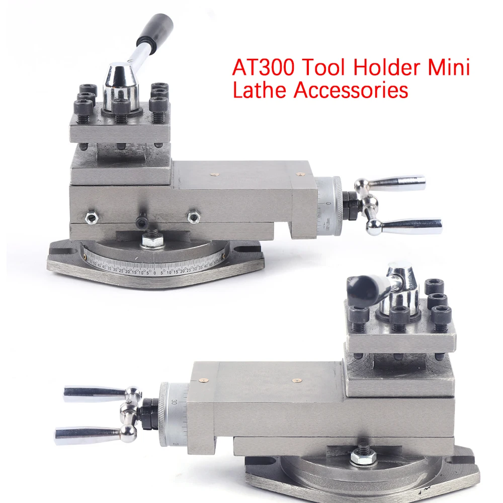 AT300 Tool Holder Mini Lathe Accessories Metal Change Lathe Assembly 80mm Stroke square tool