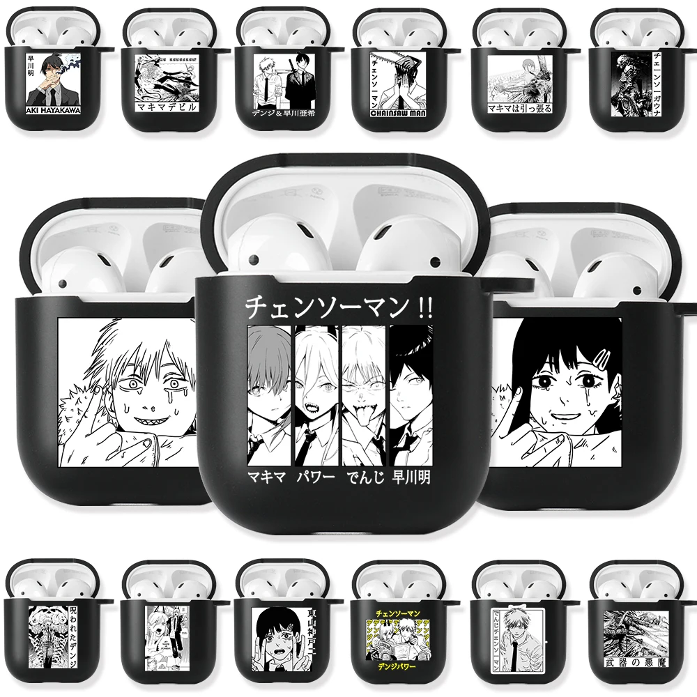 

Horrible Anime Chainsaw Man Soft Silicone Case for Airpods Pro 3 2 1 Power Denji Makima Aki Pochita Earphone Cover Airpod Cases