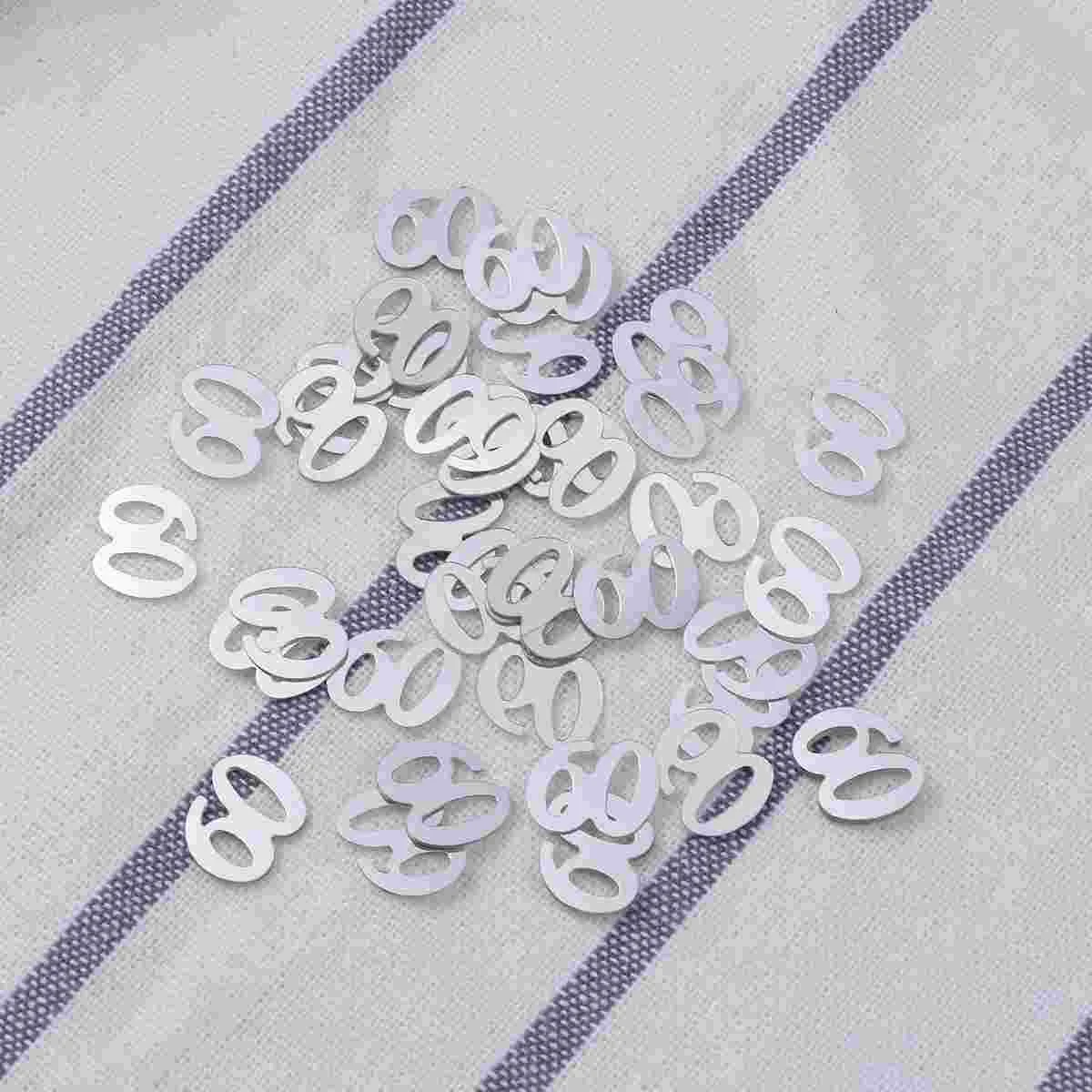

1200pcs 60 Party Supplies Table Decoration for Birthday Anniversary ( Silver )