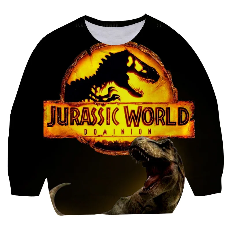 

От 1 до 14 лет Детский свитшот с динозавром для мальчиков и девочек с рисунком животных в стиле парка Юрского периода 3D Harajuku свитшоты повседне...