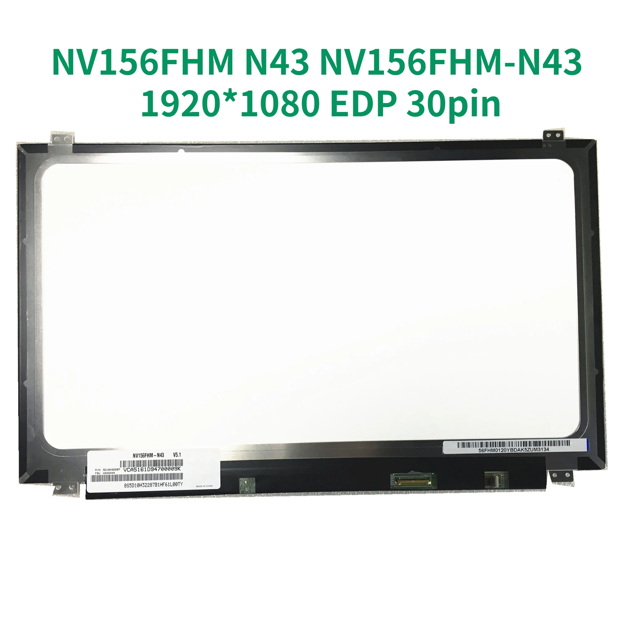 

Бесплатная доставка, NV156FHM N43 NV156FHM-N43 LTN156HL01 LP156WF6-SPB1 72% NTSC, высокий диапазон IPS ЖК-экрана 1920*1080 EDP 30pin