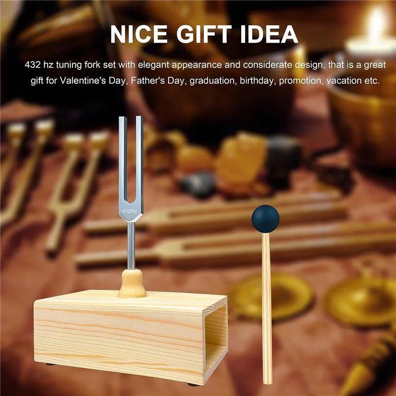 432 Гц Тюнинг вилки со резонансный ящик для исцеления звука настройки вилочного