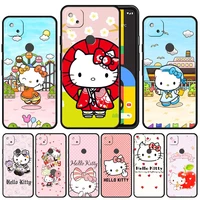 case cover for google pixel 5a 4a 3 4 xl 5 6 pro 4g 5g bag trend casing fashion official capa luxury coque hello kitty pattern