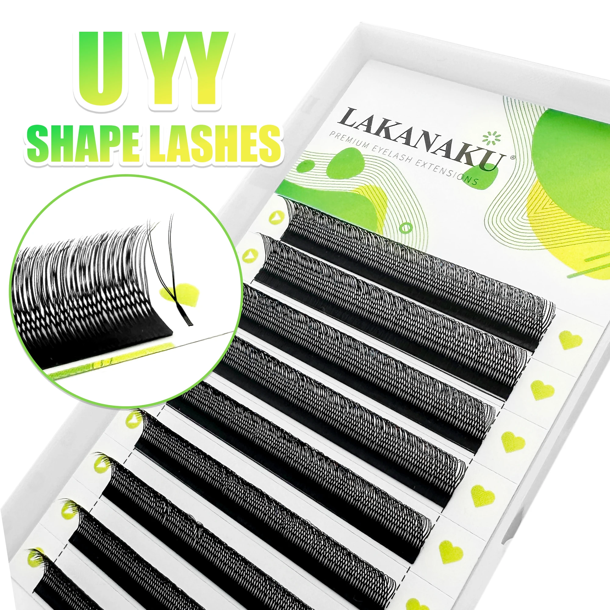 Фото LAKANAKU New U YY Lash U Lash Shape Наращивание ресниц Shaped Bloom Eye Lashes Натуральные мягкие DIY Готовые веерные наращивания ресниц №5