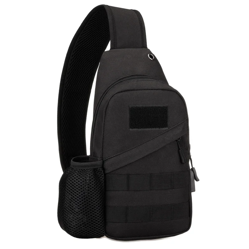 

Nylon High Quality Men Chest Backpack Daypack Shoulder Bags Military Assualt Camouflage Water Kettle Bag Single Rucksack New