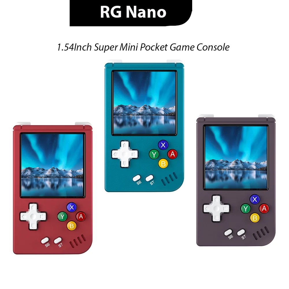 

Мини-игровая консоль Anbernic RG Nano, 1,54 дюйма, 1050 мА · ч, 5000 + игр