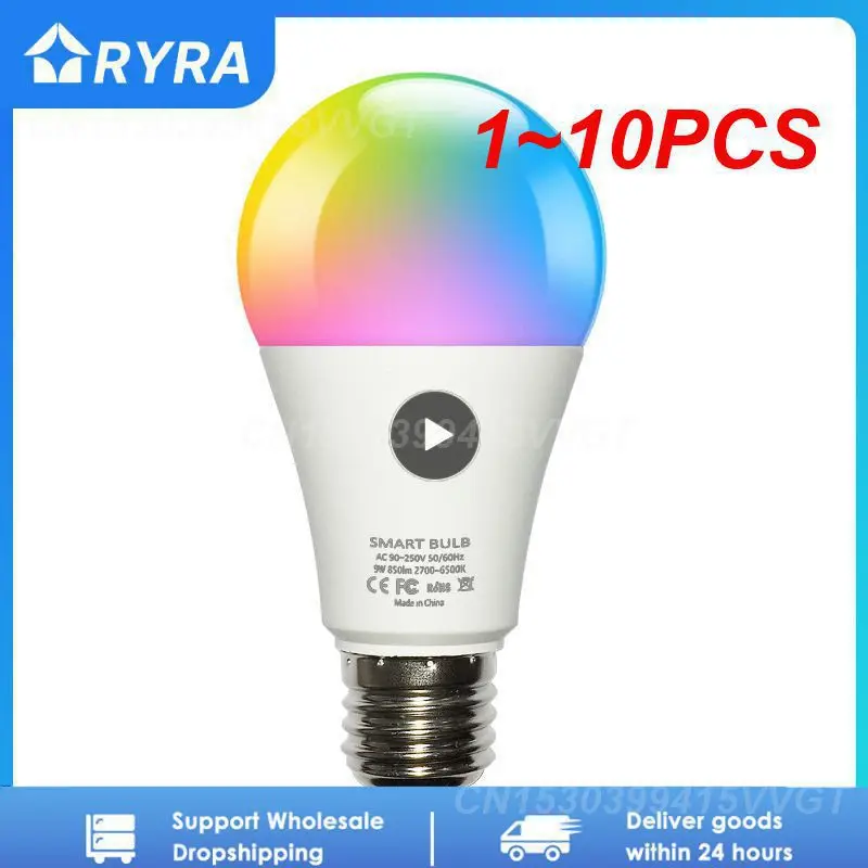 

Умная Светодиодная лампа RGB E27 Zigbee, 15 Вт, 110 В, 1-10 шт.