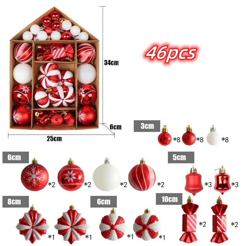 

Christmas Tree Balls Ornaments Christmas Ball Pendant Multicolor Ball Decorations Christmas Tree Ornaments Set for Home Party