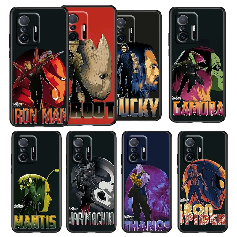 

Infinity War Marvel Avengers For Xiaomi 11 11T 10T Note 10 Mi 9 Ultra Pro Lite 5G Funda Silicone TPU Black Phone Case Cover Capa