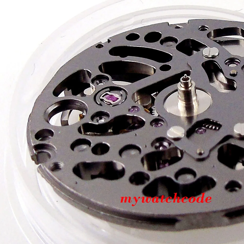 TMI Genuine Japan NH72A Mechanical Watch Movement Stem Skeleton Face 21600bph NH70A SKX Watch Parts Accessories Mechanism