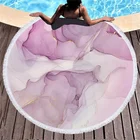 Мраморное большое круглое пляжное полотенце для взрослых, цветное полотенце из микрофибры с рисунком зыбучего песка, полотенце для Ванной Душа, чехол для плавания, коврик для йоги