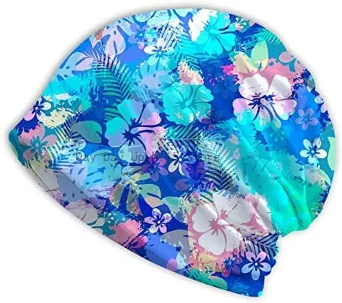 

Roses Galaxy Purple Flowers Print Neck Gaiter Headscarf Headwear Soft Sleep Cap Beanie Cap Chemo Hat Face Bandanas for Sports