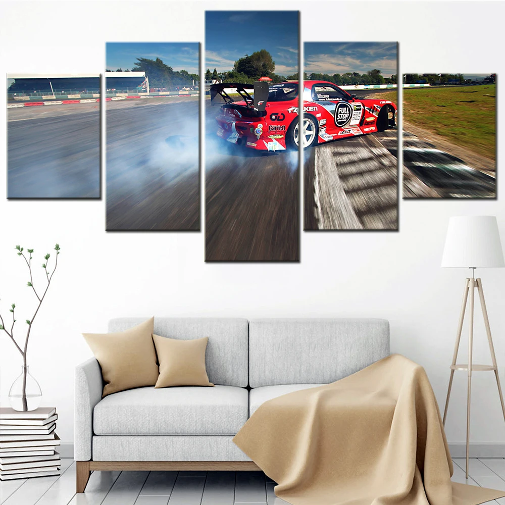 5 шт. картины на холсте с изображением автомобиля |