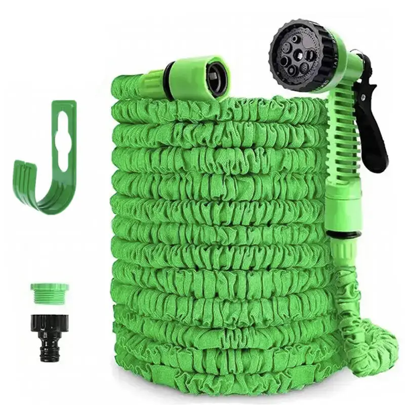 Регулируемая зеленая модель гибкая катушка для садового шланга