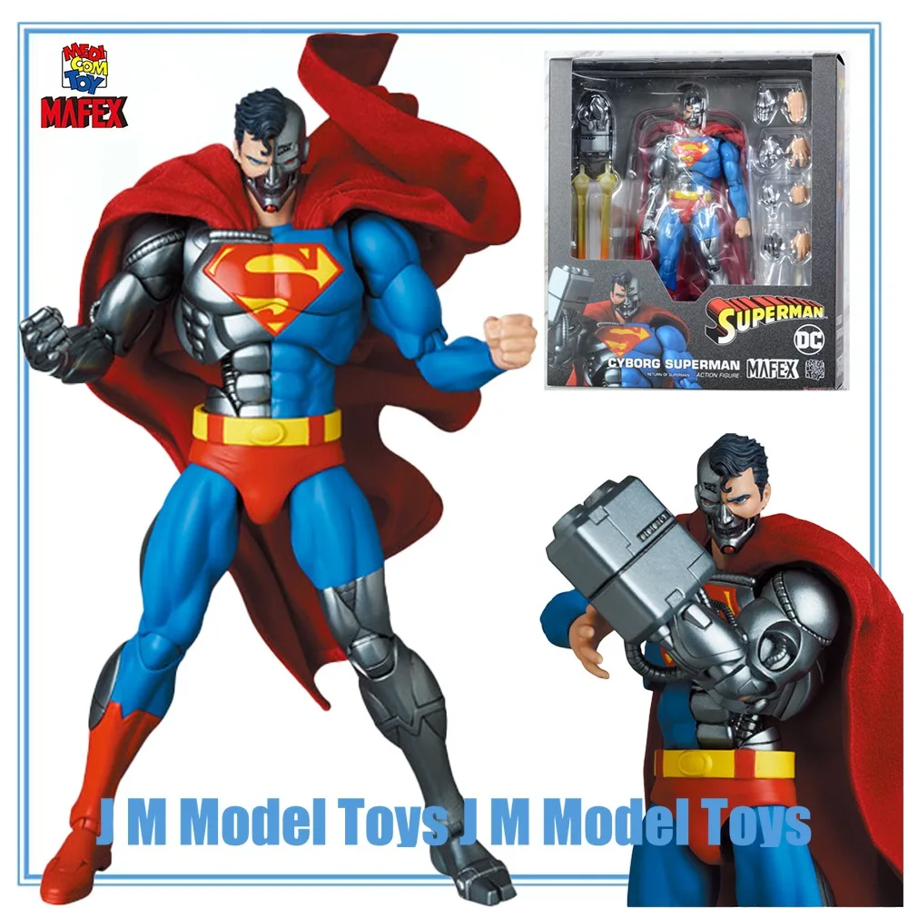 Фото 【JM】100% Оригинальная коллекционная фигурка Medicom Toy Mafex (№164) Супермен-Киборг: Возвращение Супермена, в наличии №1