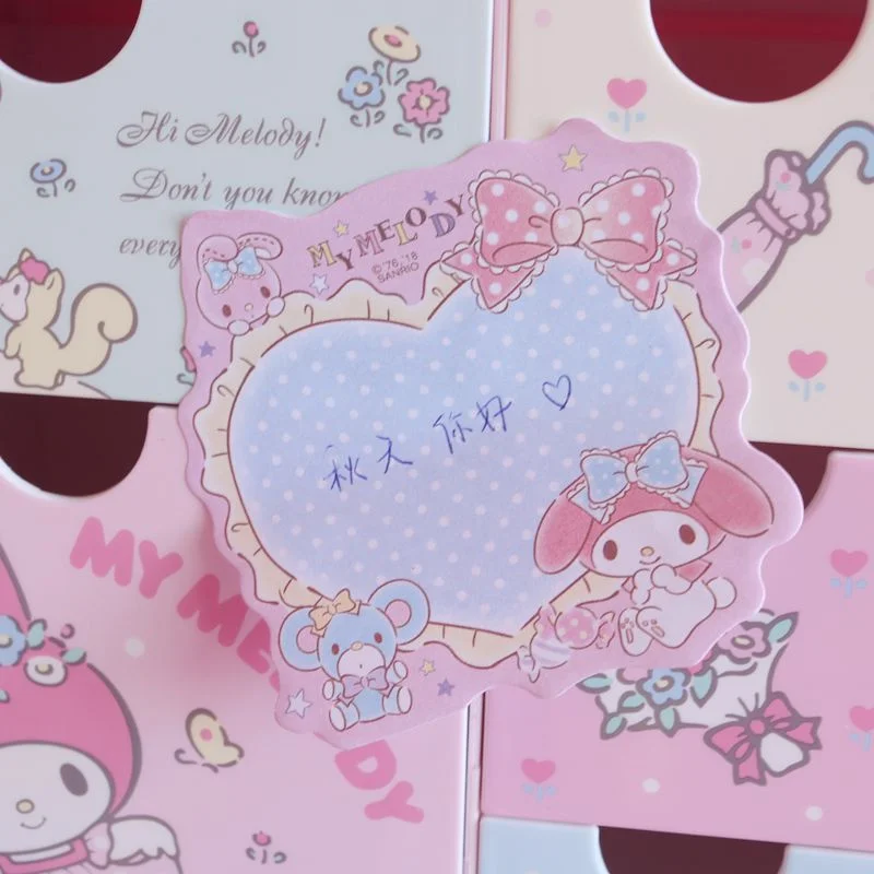 Фото Sanrioed Симпатичные Стикеры для заметок аниме Kawaii My Melody Cinnamoroll Kuromi милые студенческие Канцелярские Принадлежности портативные Стикеры для заметок №5